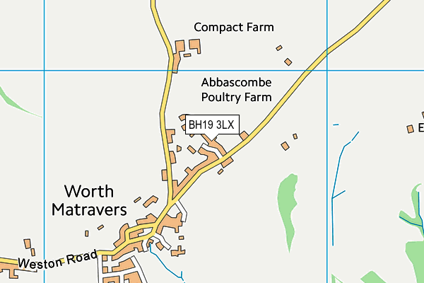 BH19 3LX map - OS VectorMap District (Ordnance Survey)