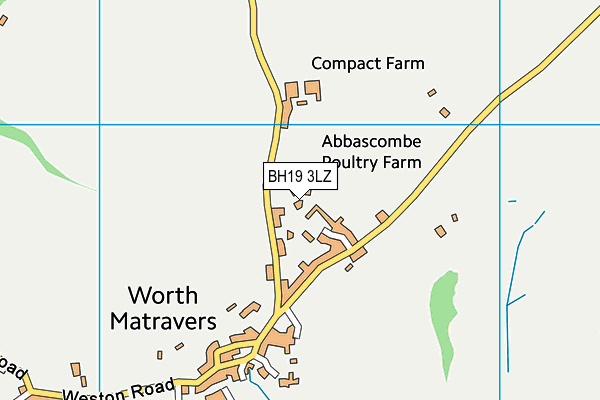 BH19 3LZ map - OS VectorMap District (Ordnance Survey) BH19 3LZ map - OS VectorMap District (Ordnance Survey)