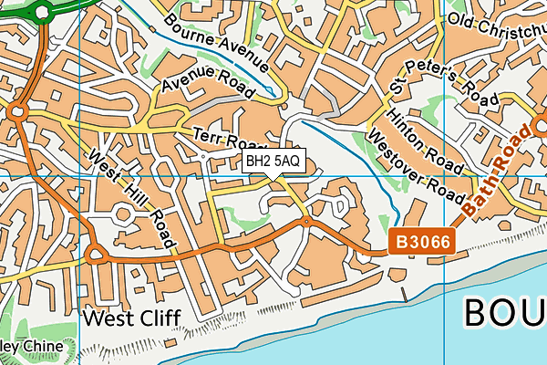 BH2 5AQ map - OS VectorMap District (Ordnance Survey) BH2 5AQ map - OS VectorMap District (Ordnance Survey)