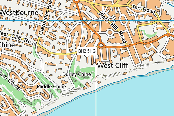 BH2 5HG map - OS VectorMap District (Ordnance Survey) BH2 5HG map - OS VectorMap District (Ordnance Survey)