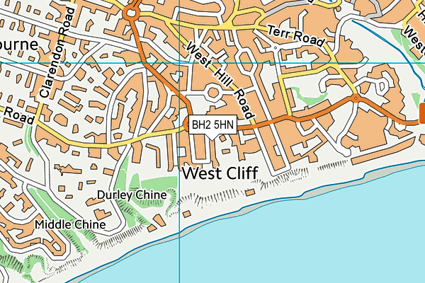 BH2 5HN map - OS VectorMap District (Ordnance Survey) BH2 5HN map - OS VectorMap District (Ordnance Survey)