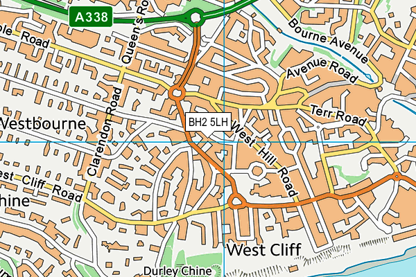 BH2 5LH map - OS VectorMap District (Ordnance Survey) BH2 5LH map - OS VectorMap District (Ordnance Survey)