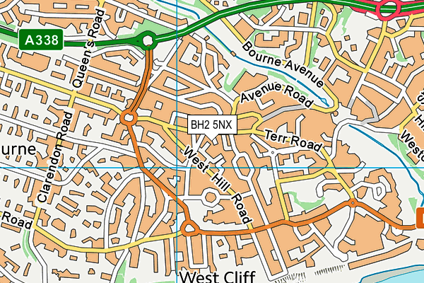 BH2 5NX map - OS VectorMap District (Ordnance Survey) BH2 5NX map - OS VectorMap District (Ordnance Survey)