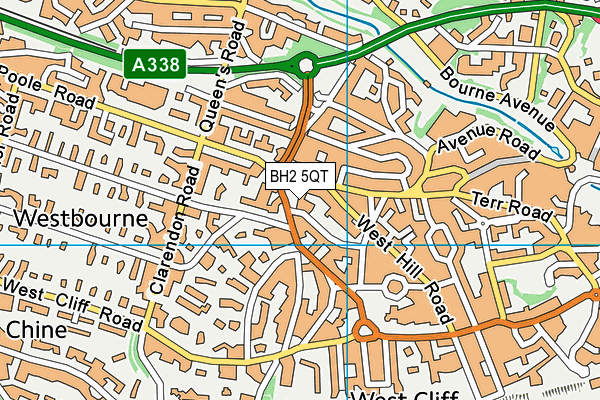 BH2 5QT map - OS VectorMap District (Ordnance Survey) BH2 5QT map - OS VectorMap District (Ordnance Survey)