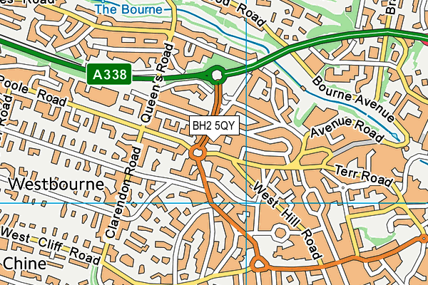 BH2 5QY map - OS VectorMap District (Ordnance Survey)