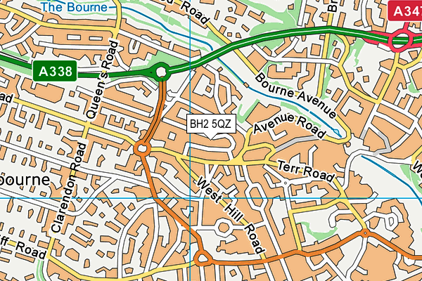 BH2 5QZ map - OS VectorMap District (Ordnance Survey) BH2 5QZ map - OS VectorMap District (Ordnance Survey)