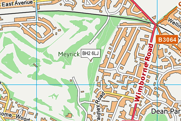 BH2 6LJ map - OS VectorMap District (Ordnance Survey)