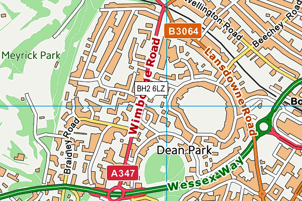 BH2 6LZ map - OS VectorMap District (Ordnance Survey) BH2 6LZ map - OS VectorMap District (Ordnance Survey)