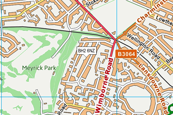BH2 6NZ map - OS VectorMap District (Ordnance Survey) BH2 6NZ map - OS VectorMap District (Ordnance Survey)
