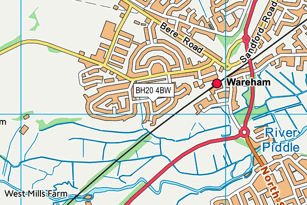 BH20 4BW map - OS VectorMap District (Ordnance Survey)