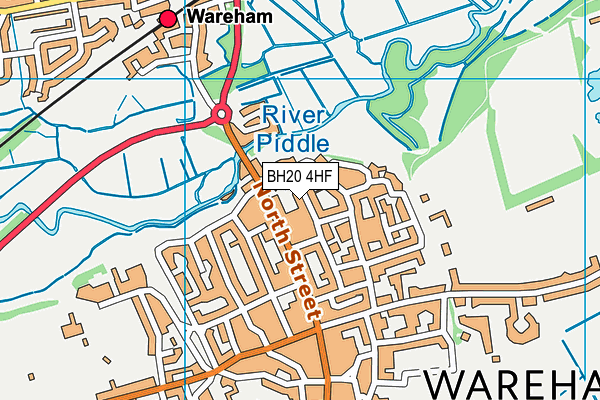 BH20 4HF map - OS VectorMap District (Ordnance Survey)