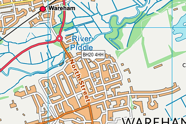 BH20 4HH map - OS VectorMap District (Ordnance Survey)
