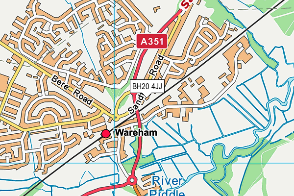 BH20 4JJ map - OS VectorMap District (Ordnance Survey)