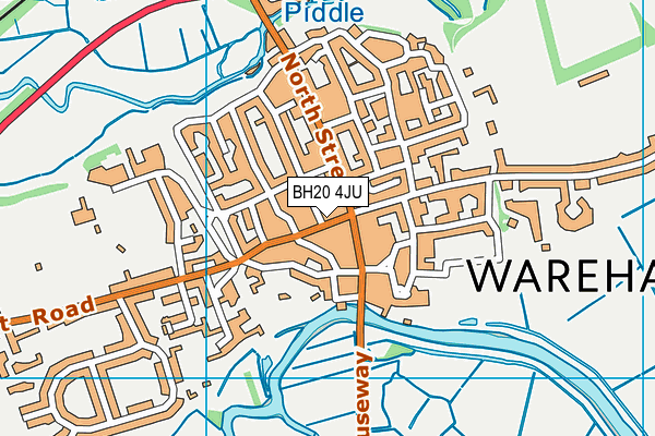 BH20 4JU map - OS VectorMap District (Ordnance Survey)