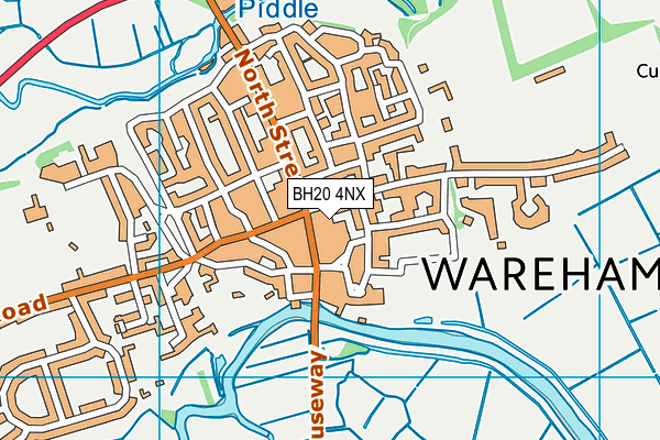 BH20 4NX map - OS VectorMap District (Ordnance Survey)
