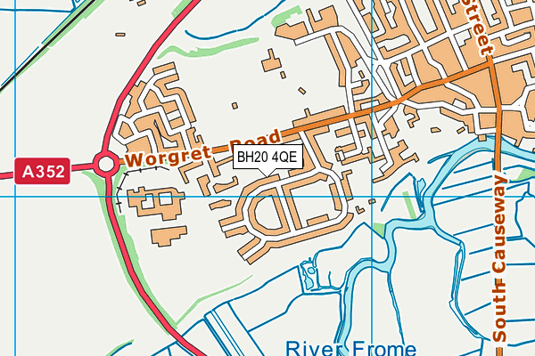 BH20 4QE map - OS VectorMap District (Ordnance Survey) BH20 4QE map - OS VectorMap District (Ordnance Survey)