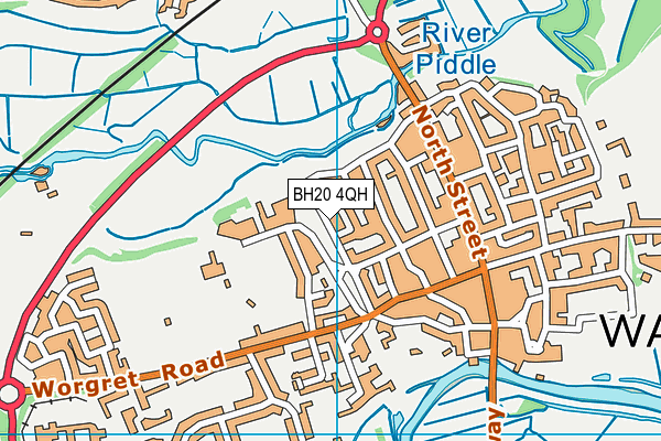 BH20 4QH map - OS VectorMap District (Ordnance Survey)