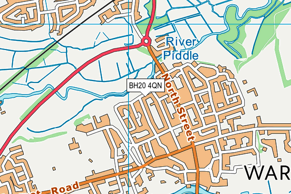BH20 4QN map - OS VectorMap District (Ordnance Survey)