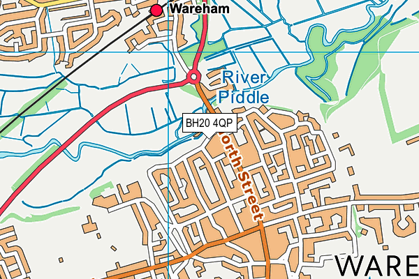BH20 4QP map - OS VectorMap District (Ordnance Survey)