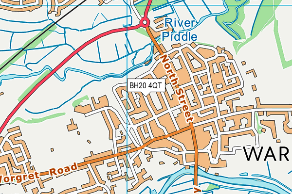 BH20 4QT map - OS VectorMap District (Ordnance Survey)