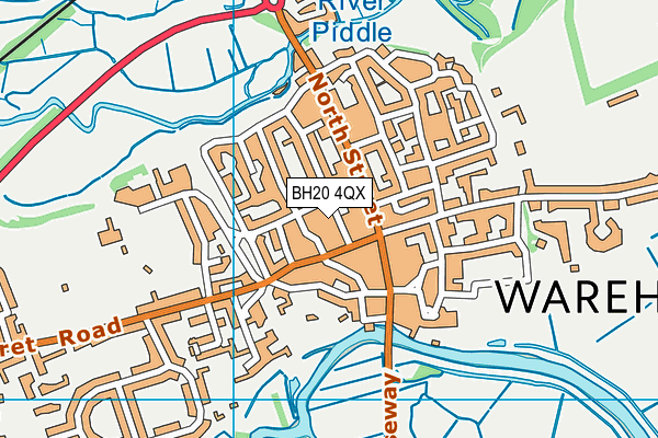 BH20 4QX map - OS VectorMap District (Ordnance Survey)