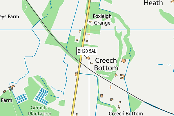 BH20 5AL map - OS VectorMap District (Ordnance Survey)