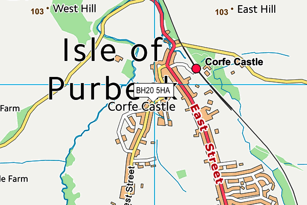 BH20 5HA map - OS VectorMap District (Ordnance Survey)