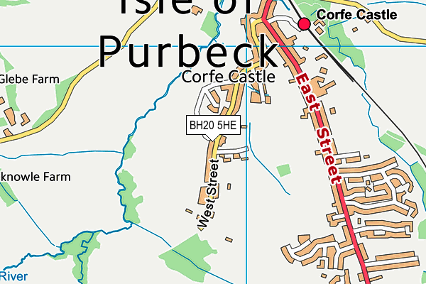BH20 5HE map - OS VectorMap District (Ordnance Survey)