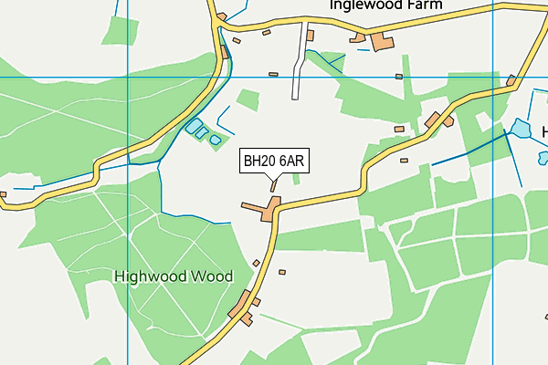 BH20 6AR map - OS VectorMap District (Ordnance Survey)