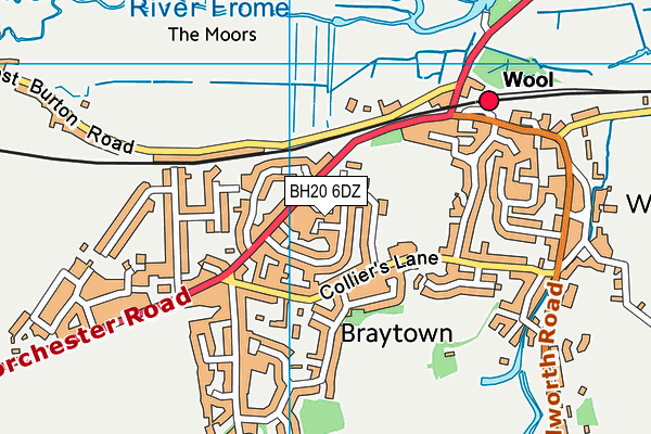 BH20 6DZ map - OS VectorMap District (Ordnance Survey)
