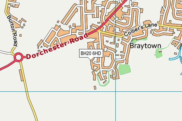 BH20 6HD map - OS VectorMap District (Ordnance Survey)