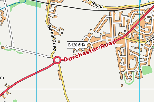 BH20 6HX map - OS VectorMap District (Ordnance Survey)