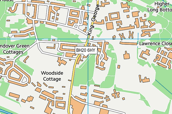 BH20 6HY map - OS VectorMap District (Ordnance Survey)