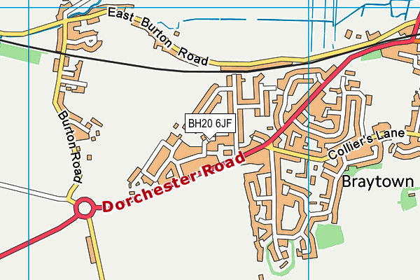 BH20 6JF map - OS VectorMap District (Ordnance Survey) BH20 6JF map - OS VectorMap District (Ordnance Survey)