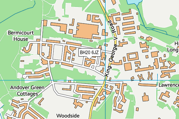 BH20 6JZ map - OS VectorMap District (Ordnance Survey)
