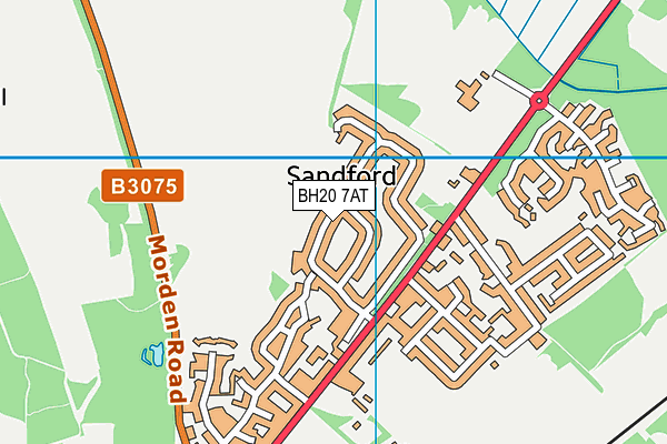 BH20 7AT map - OS VectorMap District (Ordnance Survey)