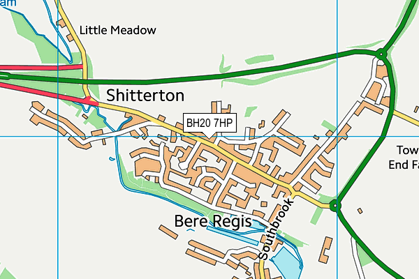 BH20 7HP map - OS VectorMap District (Ordnance Survey)