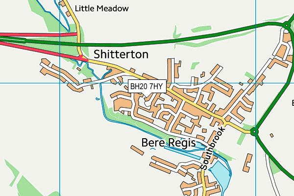 BH20 7HY map - OS VectorMap District (Ordnance Survey)