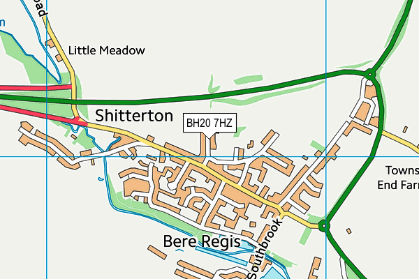 BH20 7HZ map - OS VectorMap District (Ordnance Survey)