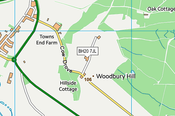 BH20 7JL map - OS VectorMap District (Ordnance Survey) BH20 7JL map - OS VectorMap District (Ordnance Survey)