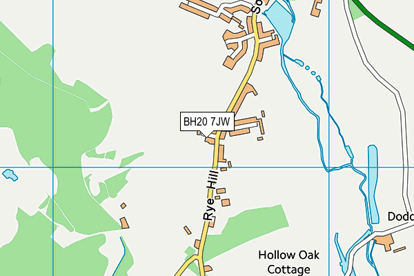 BH20 7JW map - OS VectorMap District (Ordnance Survey)