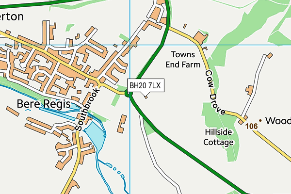 BH20 7LX map - OS VectorMap District (Ordnance Survey)
