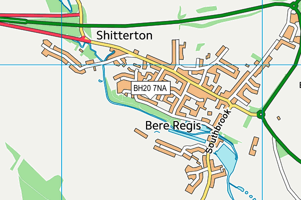 BH20 7NA map - OS VectorMap District (Ordnance Survey)