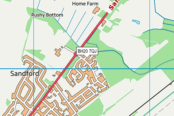 BH20 7QJ map - OS VectorMap District (Ordnance Survey) BH20 7QJ map - OS VectorMap District (Ordnance Survey)