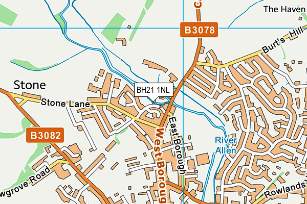 BH21 1NL map - OS VectorMap District (Ordnance Survey) BH21 1NL map - OS VectorMap District (Ordnance Survey)