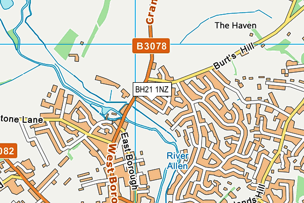 BH21 1NZ map - OS VectorMap District (Ordnance Survey) BH21 1NZ map - OS VectorMap District (Ordnance Survey)