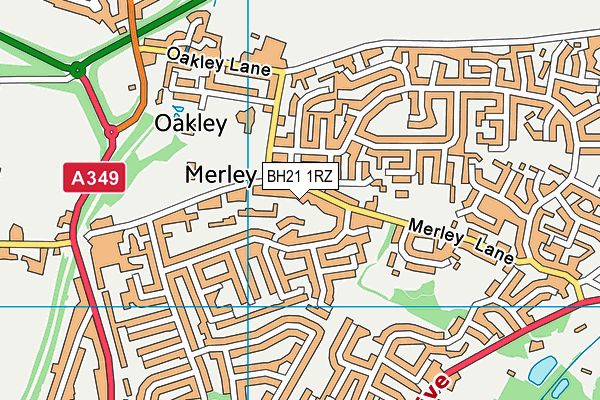 BH21 1RZ map - OS VectorMap District (Ordnance Survey) BH21 1RZ map - OS VectorMap District (Ordnance Survey)
