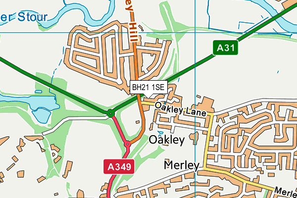 BH21 1SE map - OS VectorMap District (Ordnance Survey)