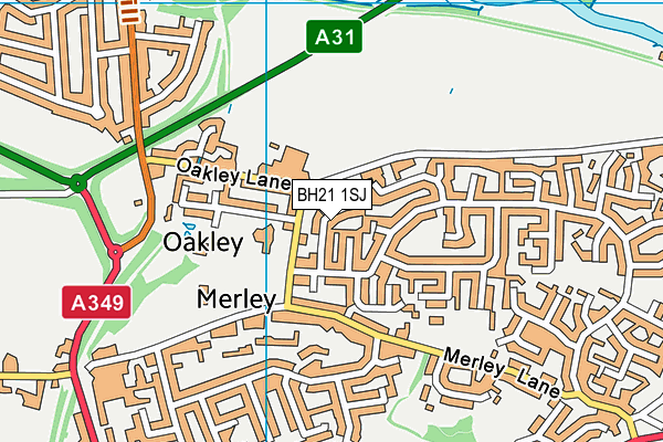 BH21 1SJ map - OS VectorMap District (Ordnance Survey) BH21 1SJ map - OS VectorMap District (Ordnance Survey)