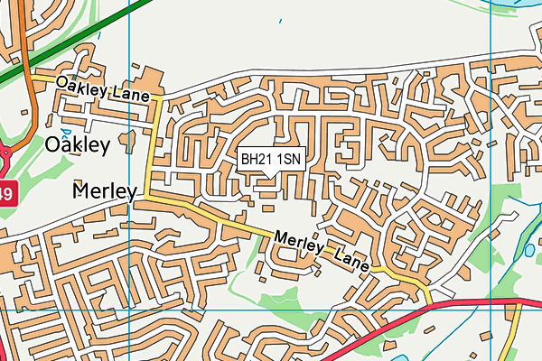 BH21 1SN map - OS VectorMap District (Ordnance Survey) BH21 1SN map - OS VectorMap District (Ordnance Survey)